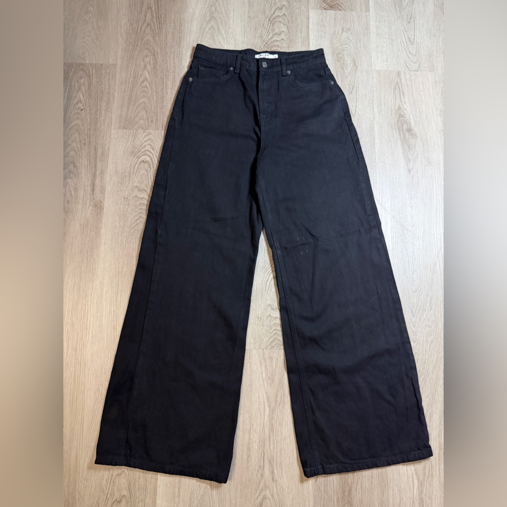 naked wardrobe Black Wide-Leg Flare Jeans